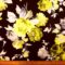 Scuba Jersey Fabric Greek Golden Blooms Black Yellow