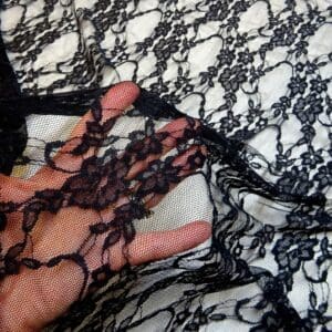 Lace Fabric Stretch Tiffany Rose Black