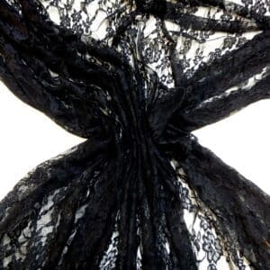 Lace Fabric Stretch Tiffany Rose Black