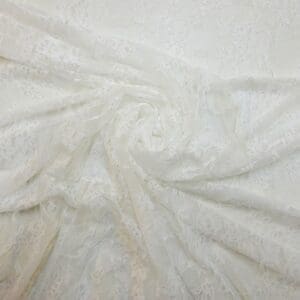 Lace Fabric Stretch Tiffany Rose Ivory