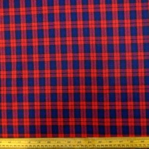 Tartan Suiting Fabric Jameson Town Red Blue