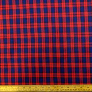 Tartan Suiting Fabric Jameson Town Red Blue