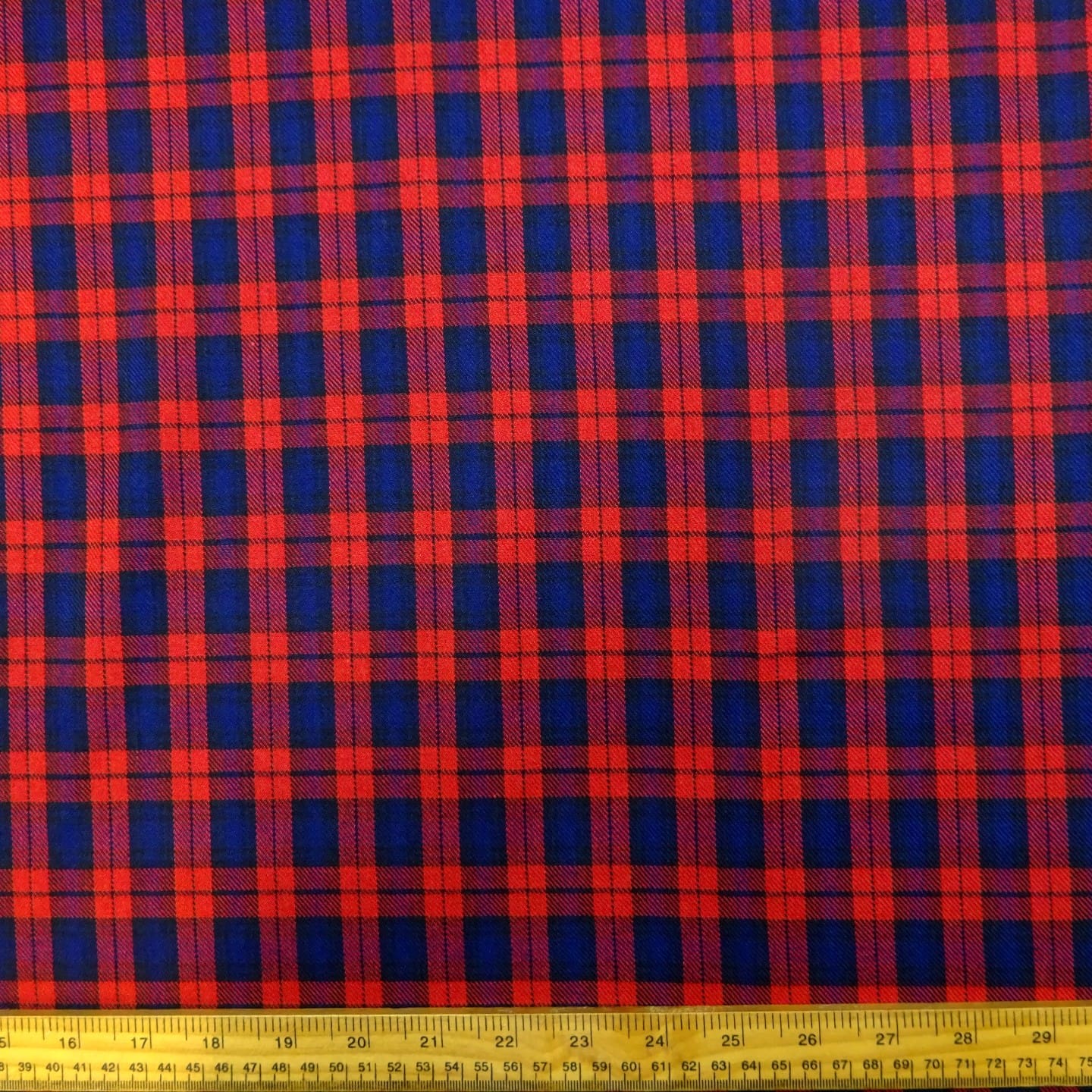 Tartan Suiting Fabric Jameson Town Red Blue