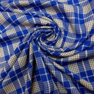 Tartan Suiting Fabric Skye Check Blue