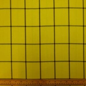 Tartan Suiting Fabric Rupert Yellow