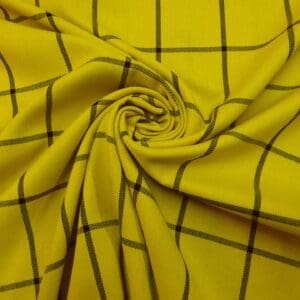 Tartan Suiting Fabric Rupert Yellow