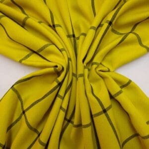 Tartan Suiting Fabric Rupert Yellow