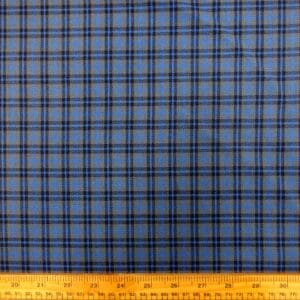 Suiting Fabric Tartan Dundee Blue