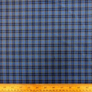 Suiting Fabric Tartan Dundee Blue