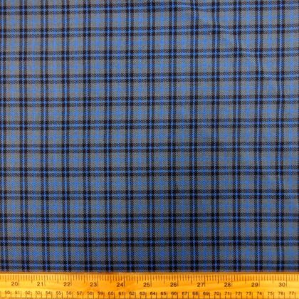 Suiting Fabric Tartan Dundee Blue