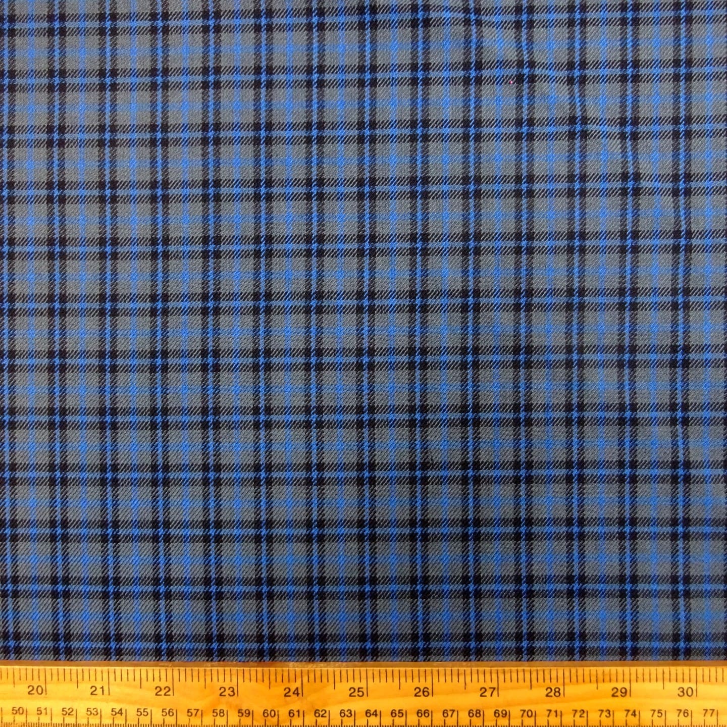 Suiting Fabric Tartan Dundee Blue