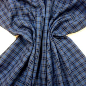 Suiting Fabric Tartan Dundee Blue