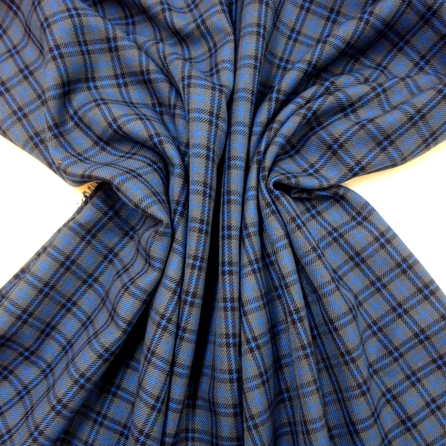 Suiting Fabric Tartan Dundee Blue