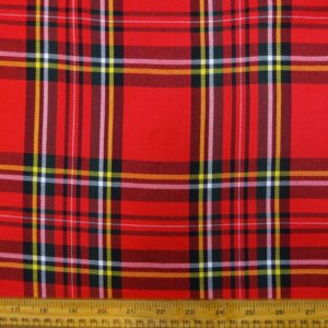 Suiting Fabric Tartan Large Red Stuart