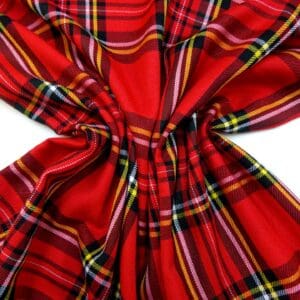 Suiting Fabric Tartan Large Red Stuart
