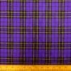 Suiting Fabric Tartan Macbeth Gold Glitter Purple