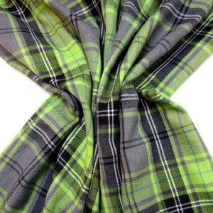 Suiting Fabric Tartan Macculloch Lime Grey