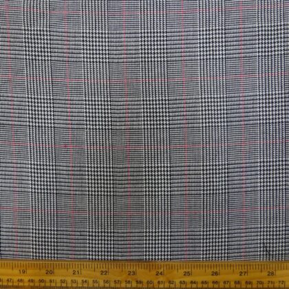 Suiting Fabric Prince Of Wales Thistle Prince Red