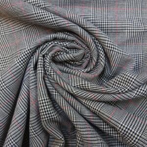 Suiting Fabric Prince Of Wales Thistle Prince Red