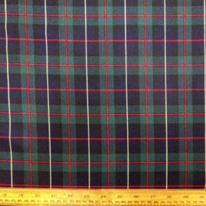 Suiting Fabric Tartan Harris Green Red