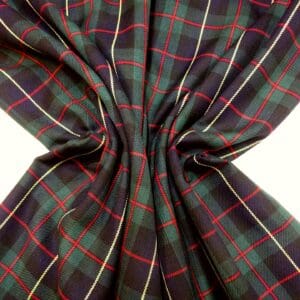 Suiting Fabric Tartan Harris Green Red