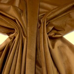 Velvet Fabric Curtaining Devonshire Lightweight Drape Velvet Old Gold