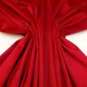 Velvet Fabric Curtaining Devonshire Lightweight Drape Velvet Scarlet Red