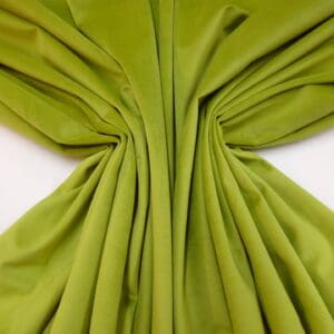 Velvet Fabric Curtaining Devonshire Lightweight Drape Velvet Apple Green