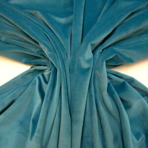 Velvet Fabric Curtaining Devonshire Lightweight Drape Velvet Turquoise
