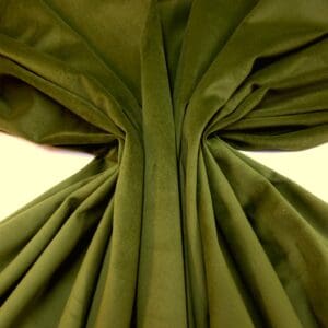 Velvet Fabric Curtaining Devonshire Lightweight Drape Velvet Olive