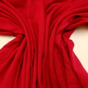 Viscose Fabric Plain Colours Ruby Red