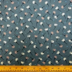 Cotton Fabric Dashwood Craft Cotton Whispy Dandelions Grey