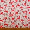 Cotton Fabric Dashwood Craft Cotton Nordic Reindeers White