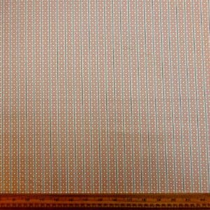 Cotton Fabric Dashwood Craft Cotton Stripy Bubbles Salmon Pink