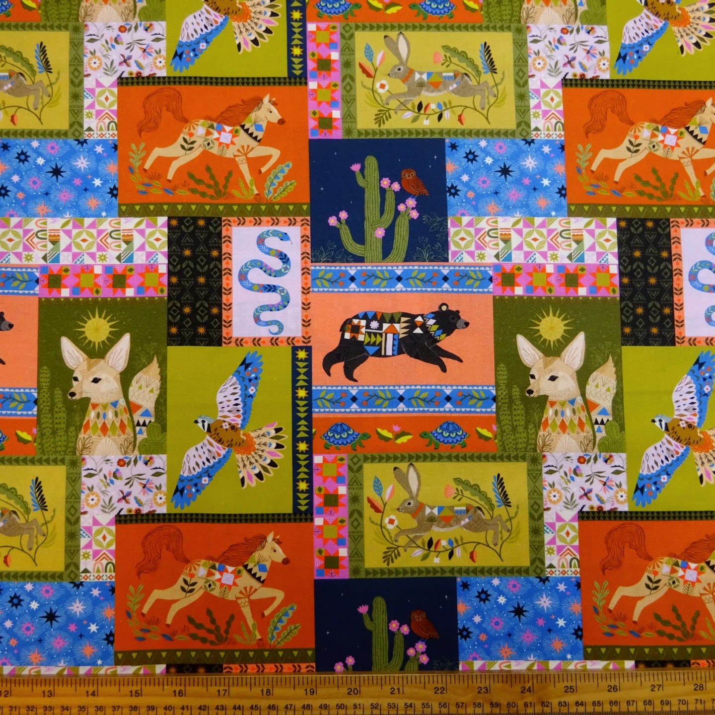 Cotton Fabric Dashwood Craft Cotton Canada Green Blue