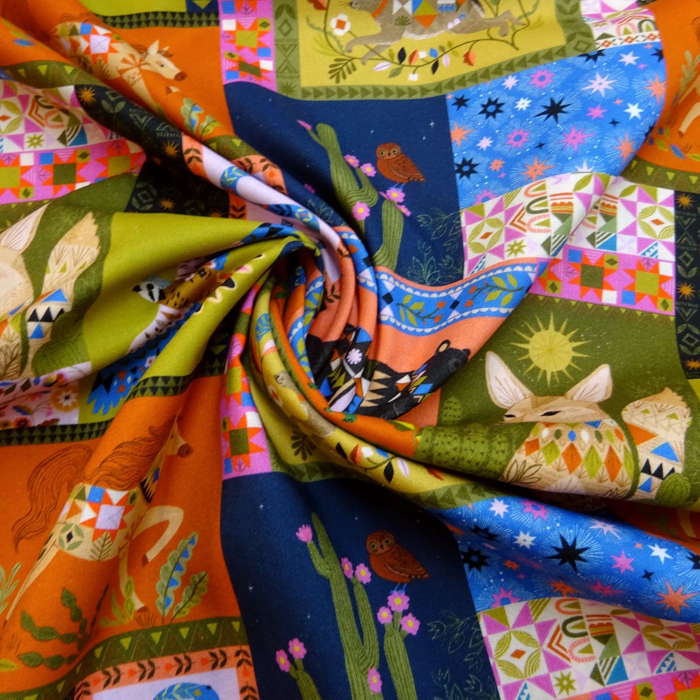 Cotton Fabric Dashwood Craft Cotton Canada Green Blue