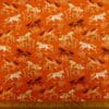 Cotton Fabric Dashwood Craft Cotton Merry Go Round Horses Terracotta Rust