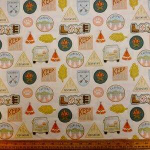 Cotton Fabric Dashwood Craft Cotton Wild Wild West Cream