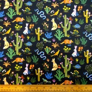 Cotton Fabric Dashwood Craft Cotton Desert Dogs Black