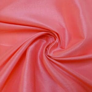 Shantung Fabric Polyester Dress Weight Coral