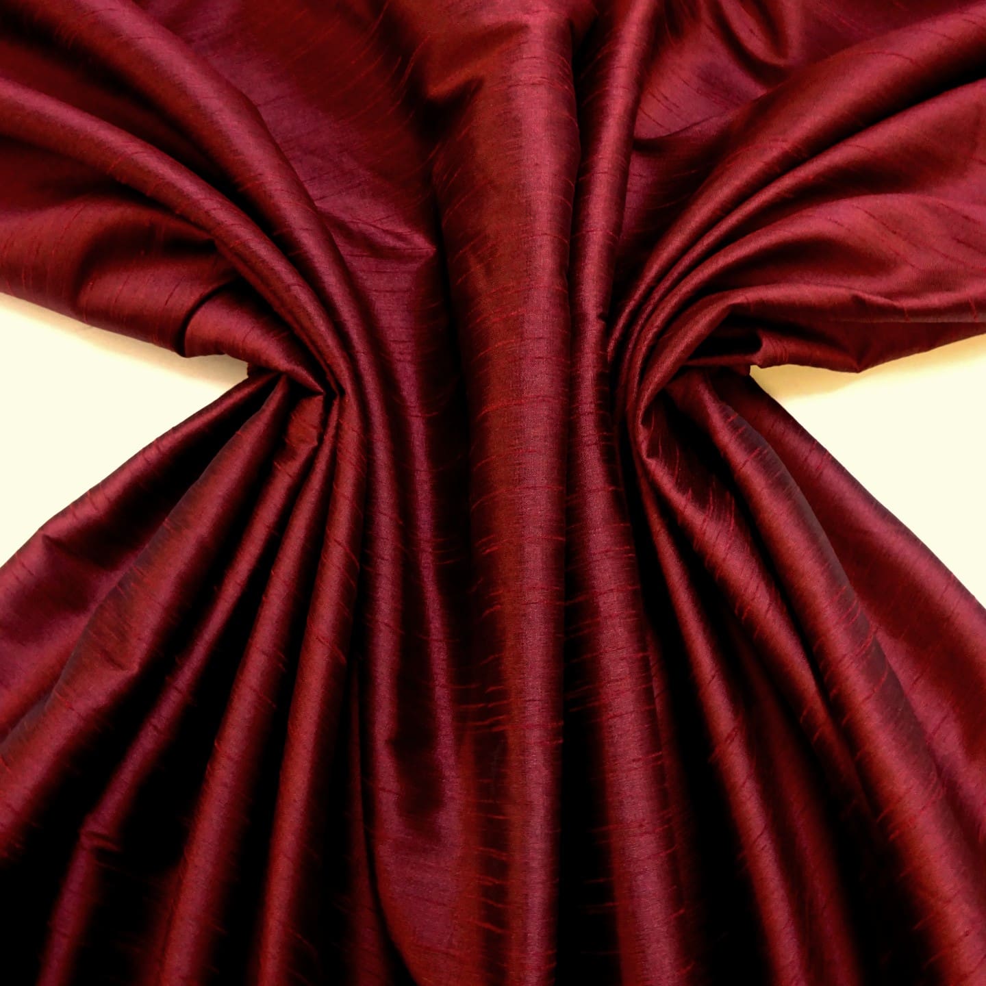 Shantung Fabric Polyester Dress Weight Wine