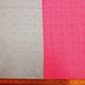 Pure Cotton Fabric Broderie Anglais Brandy