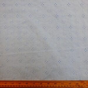 Pure Cotton Fabric Broderie Anglais Brandy Blue