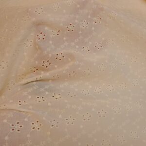 Pure Cotton Fabric Broderie Anglais Alpine Alice Cream