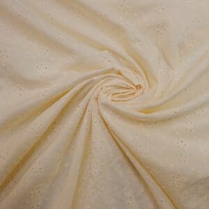 Pure Cotton Fabric Broderie Anglais Alpine Alice Cream