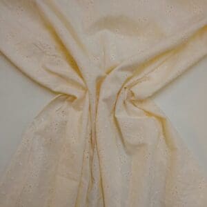 Pure Cotton Fabric Broderie Anglais Alpine Alice Cream