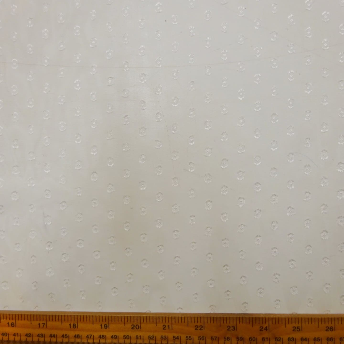 Chiffon Fabric Dobby Eyelash Spot Mamba Ivory