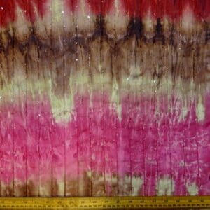 Chiffon Fabric Tye Dye With Sequins Festival Sarong Raspberry Brown