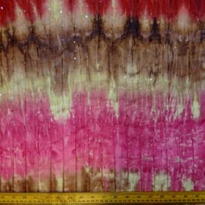 Chiffon Fabric Tye Dye With Sequins Festival Sarong Raspberry Brown