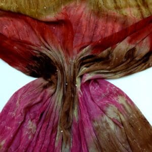 Chiffon Fabric Tye Dye With Sequins Festival Sarong Raspberry Brown